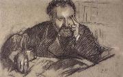 Edgar Degas Study for Edmono Duranty oil